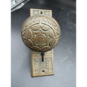 Pair Antique cast brass door knobs  by Reading? Hardware Circa 1800s